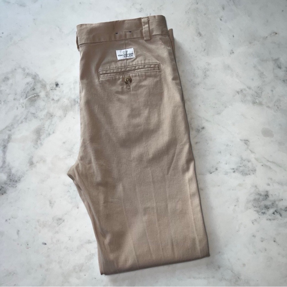 Vineyard Vines Khaki Breaker Pants w/adjustable waist ~ Sz 18 ~